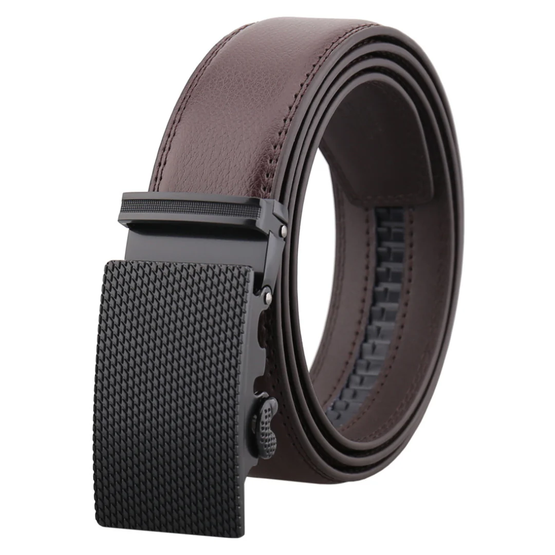 Adjustable Fit Belt with Textured Buckle for Men – Stylish & Durable - Image 4