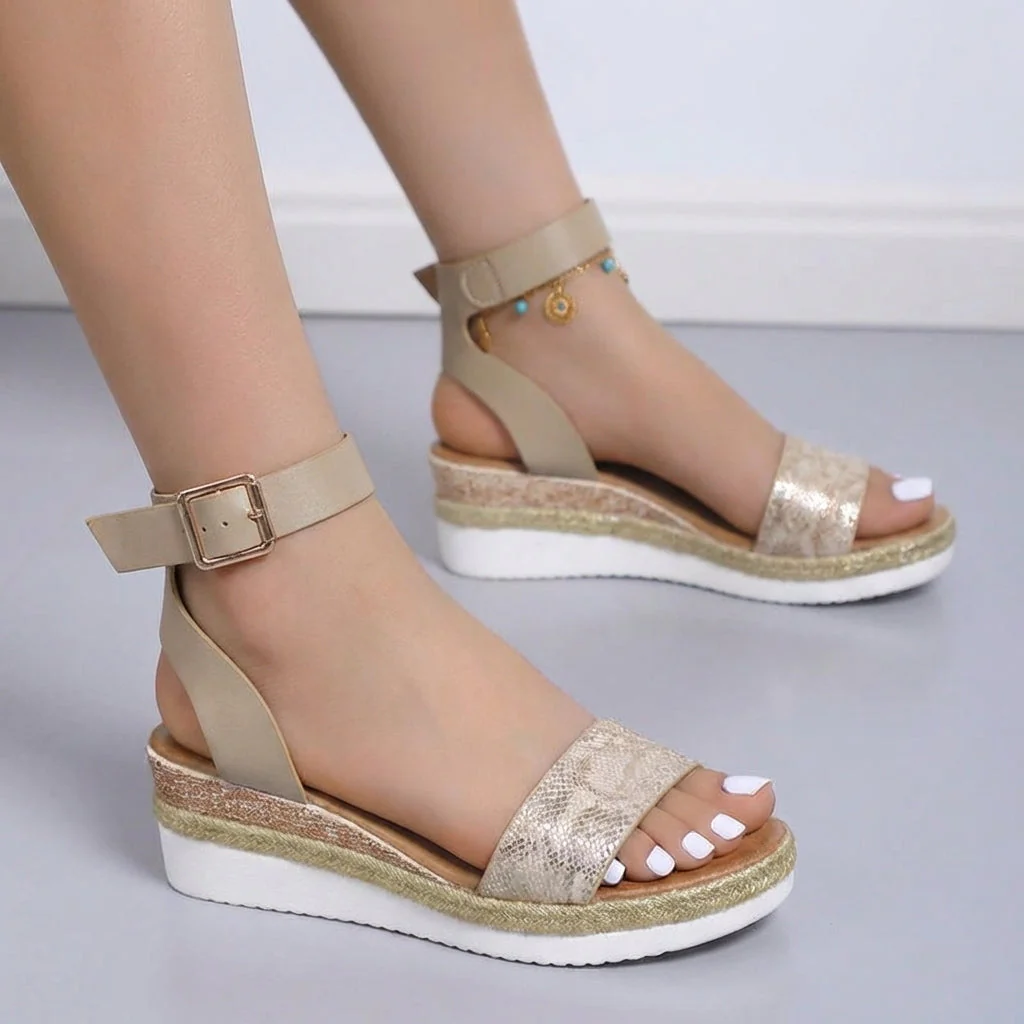 Adjustable Wedge Sandals for Women – Stylish & Comfortable Wedge Heels - Image 4