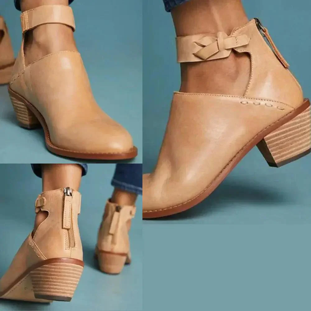 Block Heel Ankle Boots for Women – Elegant & Versatile Style