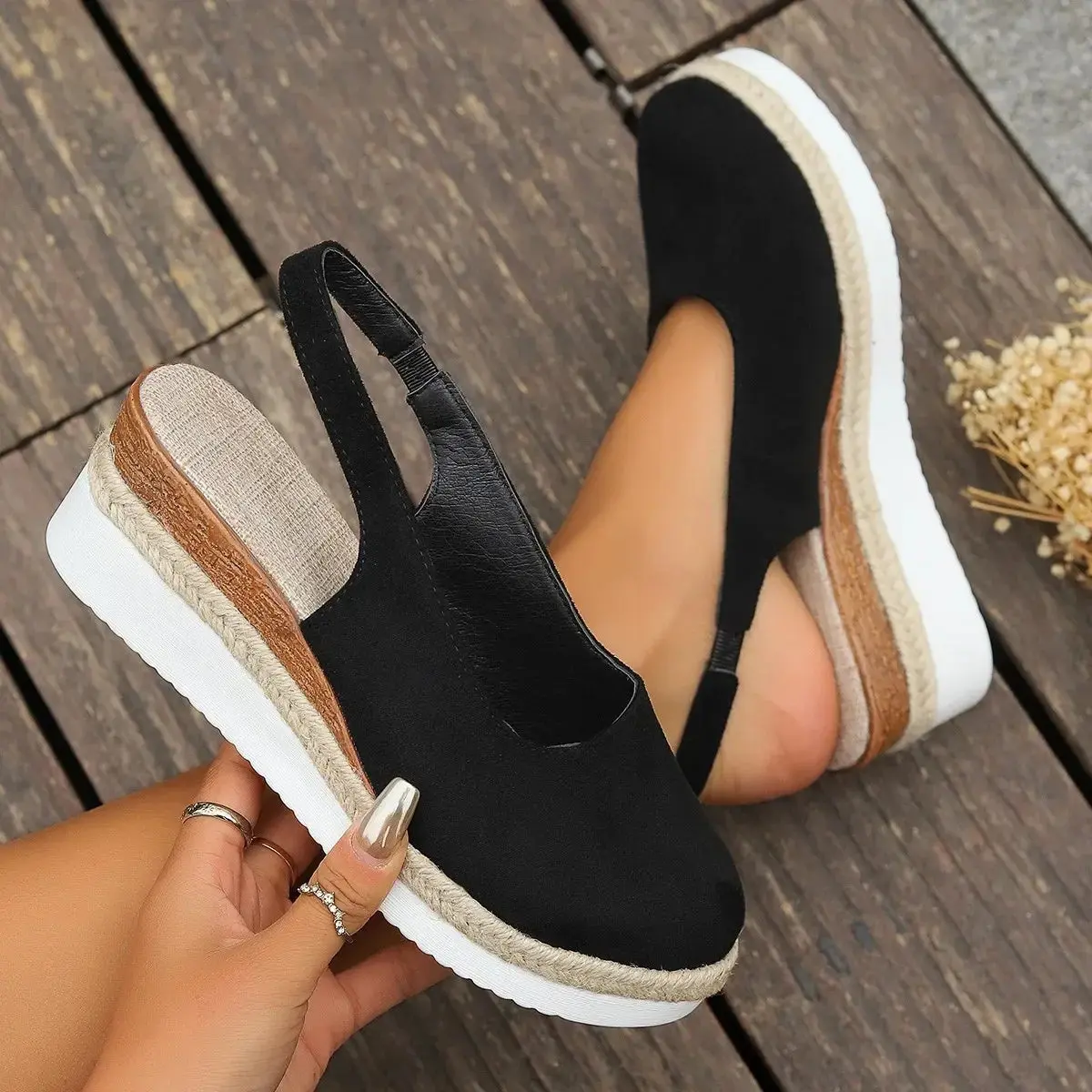 Bohemian Wedge Sandals for Women – Stylish & Comfortable Summer Footwear - Image 2