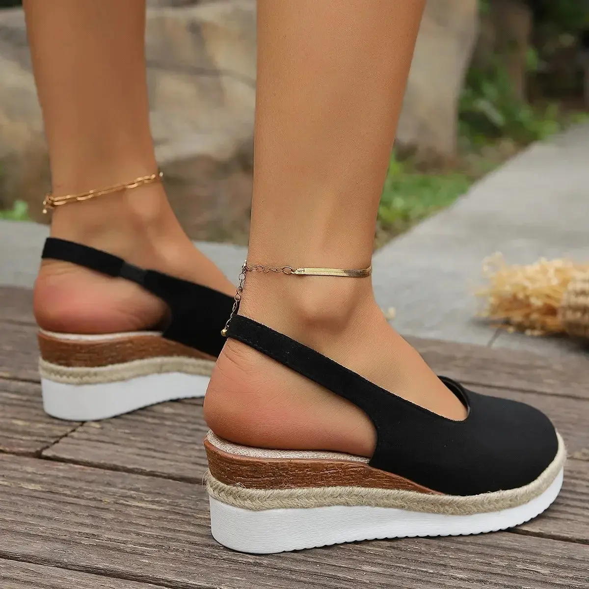 Bohemian Wedge Sandals for Women – Stylish & Comfortable Summer Footwear - Image 3