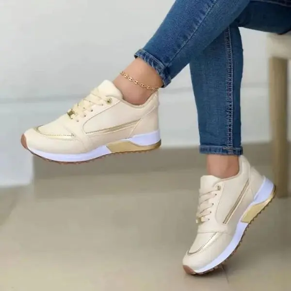 Breathable Lace-Up Sneakers for Women – Comfortable & Stylish - Image 3