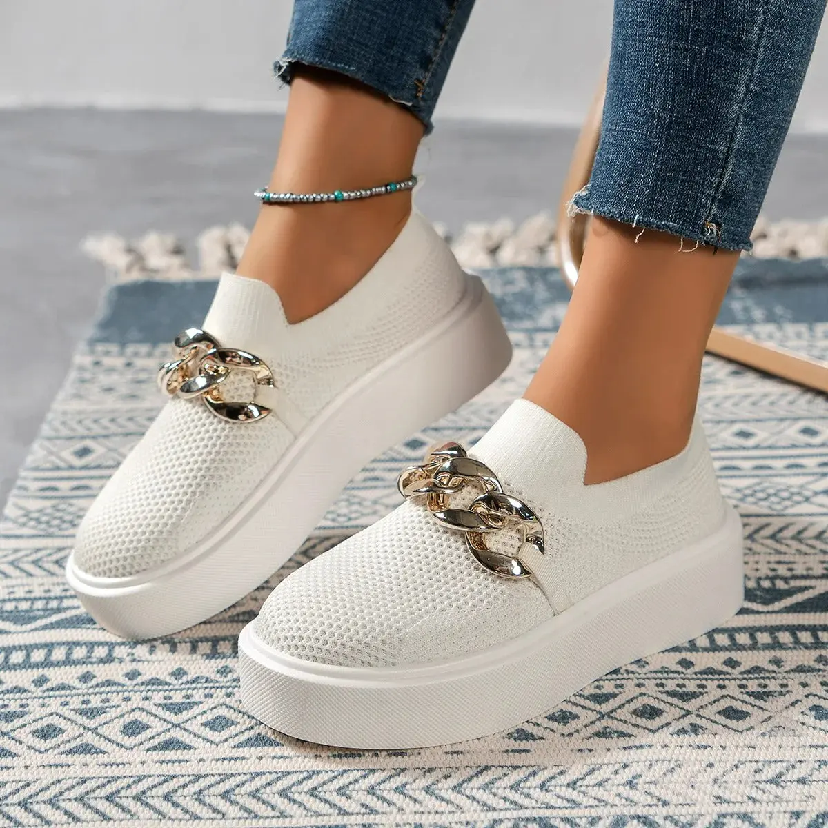 Breathable Slip-On Sneakers for Women – Stylish & Comfortable - Image 3