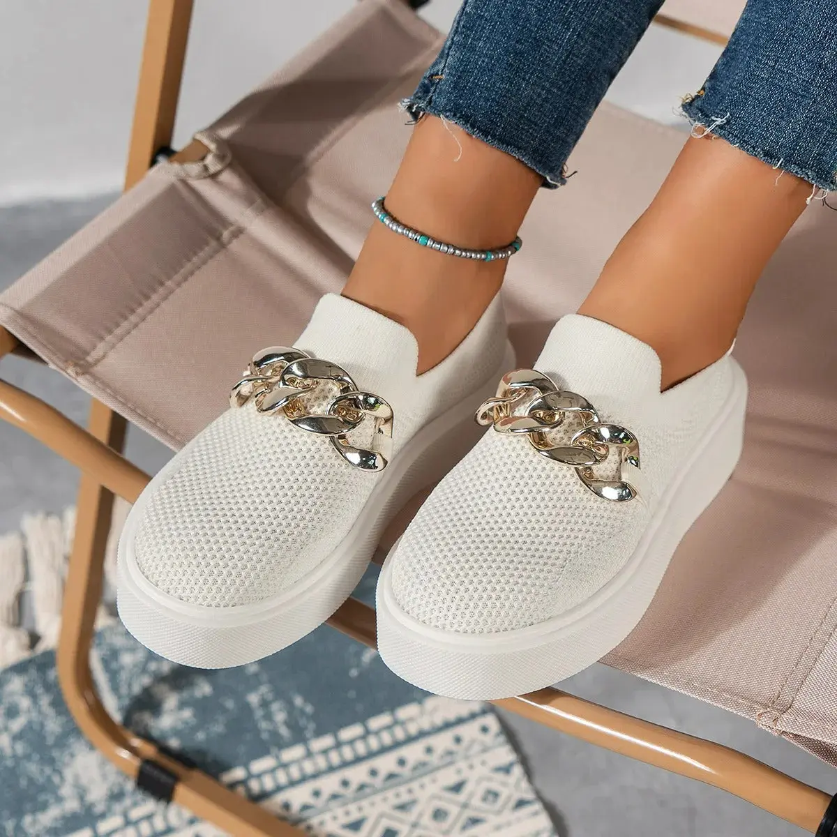 Breathable Slip-On Sneakers for Women – Stylish & Comfortable - Image 4