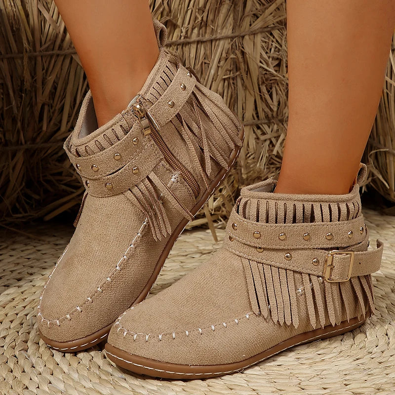 Chic Buckle Black Ankle Boots for Women – Stylish & Versatile Comfort - Image 6