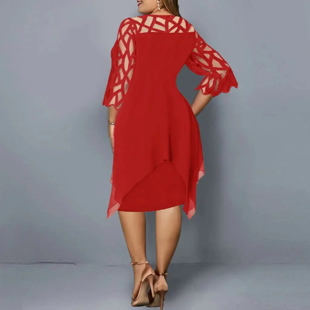 Chic Midi Dress for Women – Elegant & Versatile - Image 9