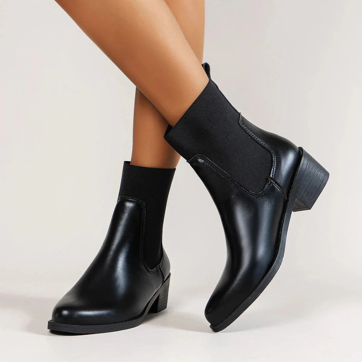 Chunky Heel Chelsea Boots for Women – Stylish & Comfortable - Image 2