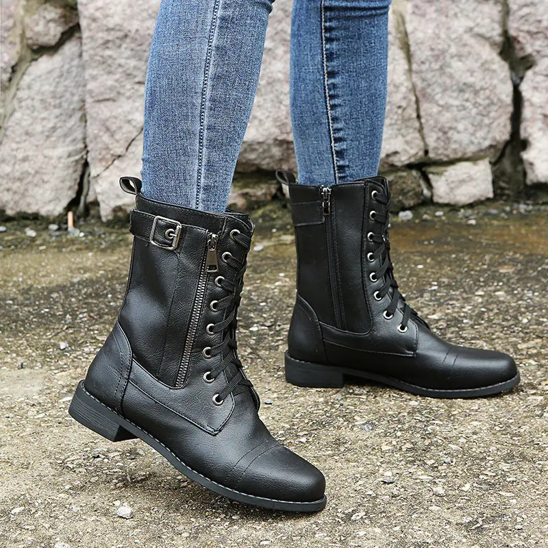 Classic Lace-Up Black Ankle Boots for Women – Timeless Style & All-Day Comfort - Image 7