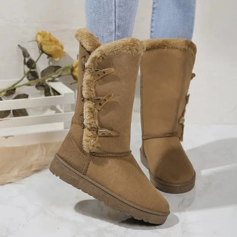 Classic Plush Snow Boots for Women – Warm & Cozy Winter Footwear - Image 3