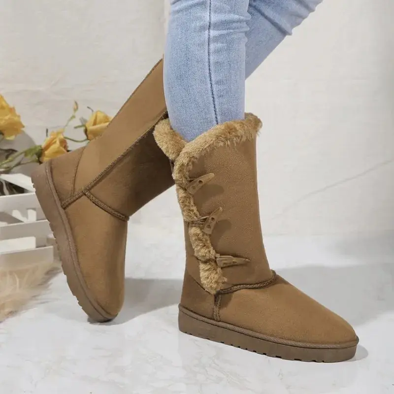Classic Plush Snow Boots for Women – Warm & Cozy Winter Footwear - Image 4