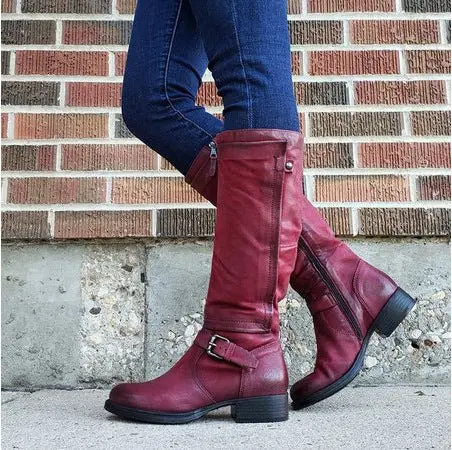 Classic Round Toe Knee-High Boots for Women – Stylish & Comfortable - Image 2