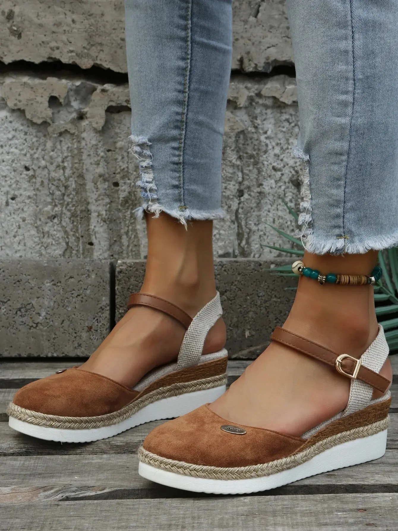 Closed Toe Wedge Sandals for Women – Chic & Comfortable Espadrille Design - Image 6