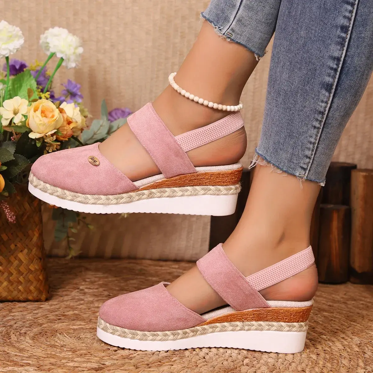 Closed Toe Wedge Sandals for Women – Stylish & Comfortable Wedge Heels - Image 10