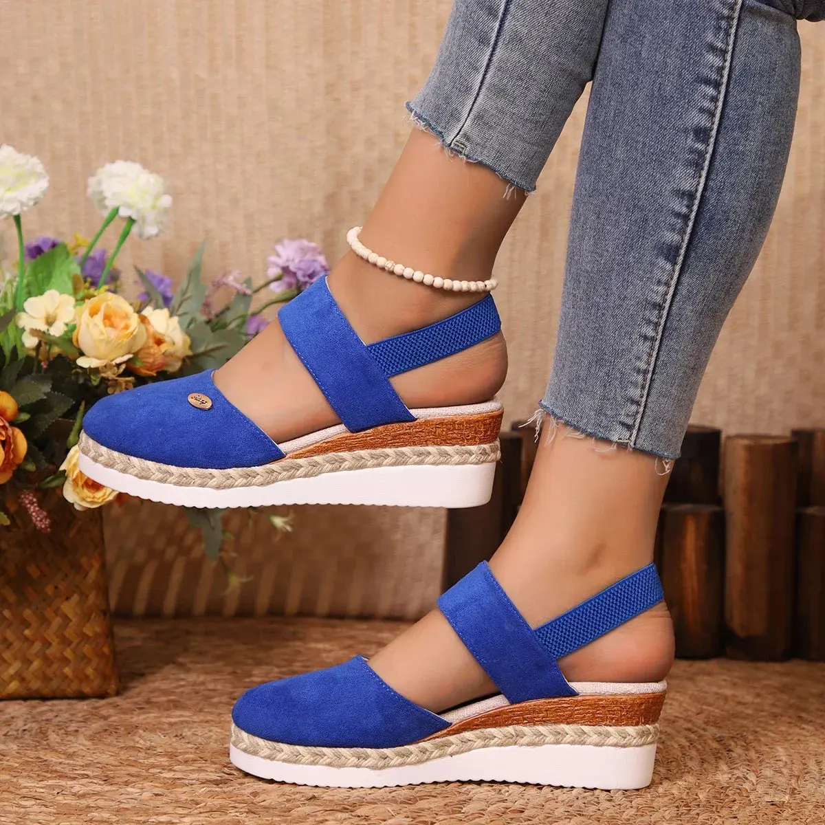 Closed Toe Wedge Sandals for Women – Stylish & Comfortable Wedge Heels - Image 12