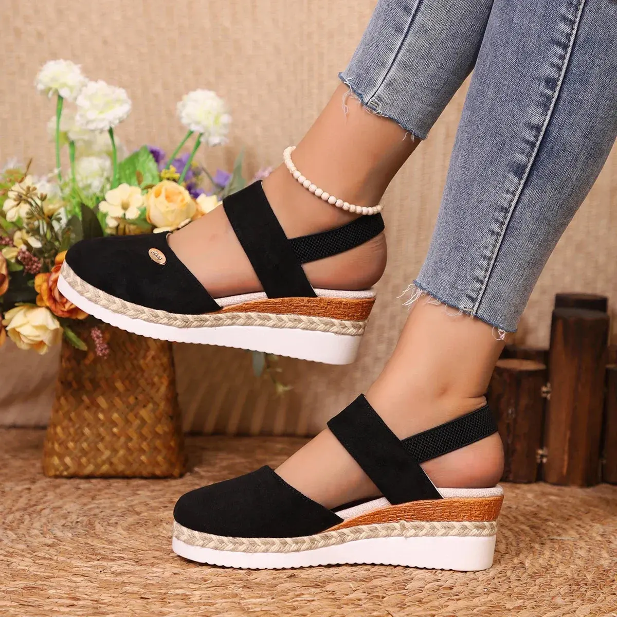 Closed Toe Wedge Sandals for Women – Stylish & Comfortable Wedge Heels - Image 7