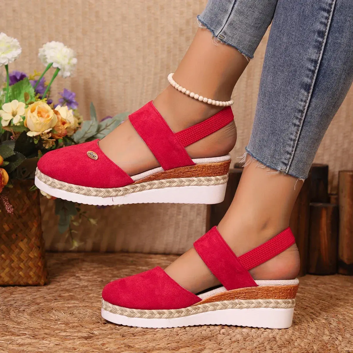 Closed Toe Wedge Sandals for Women – Stylish & Comfortable Wedge Heels - Image 8
