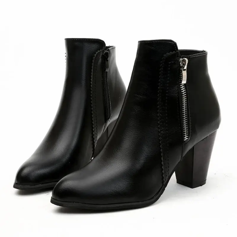 Coarse Heeled Fashion Boots for Women – Stylish & Comfortable - Image 2