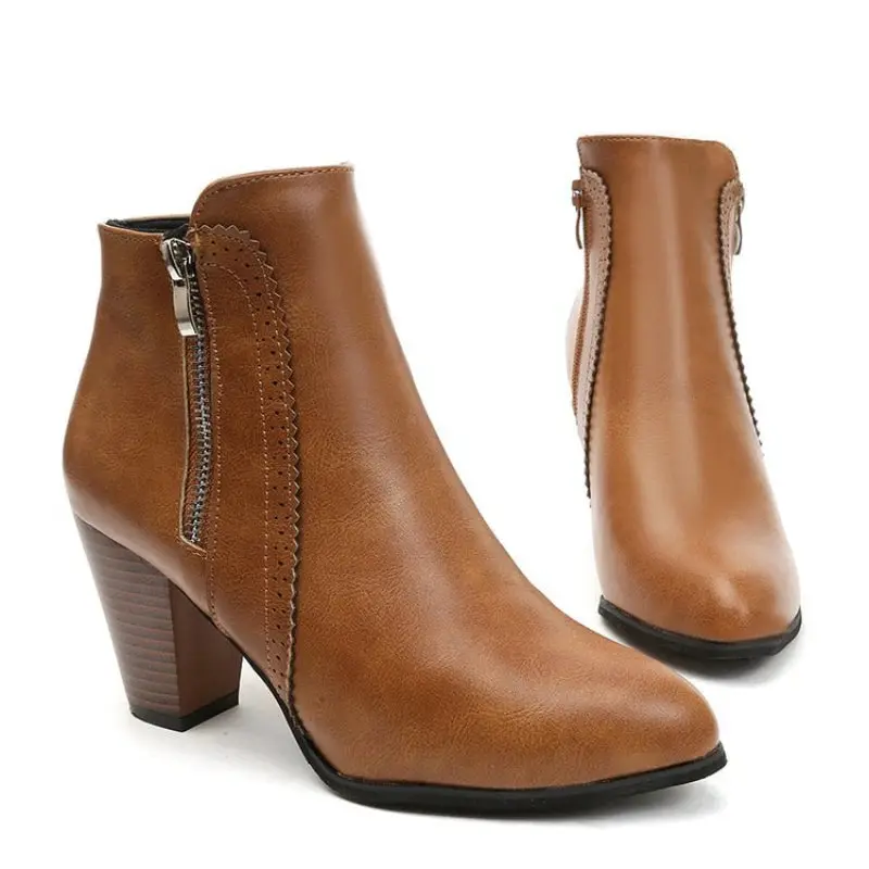 Coarse Heeled Fashion Boots for Women – Stylish & Comfortable - Image 3