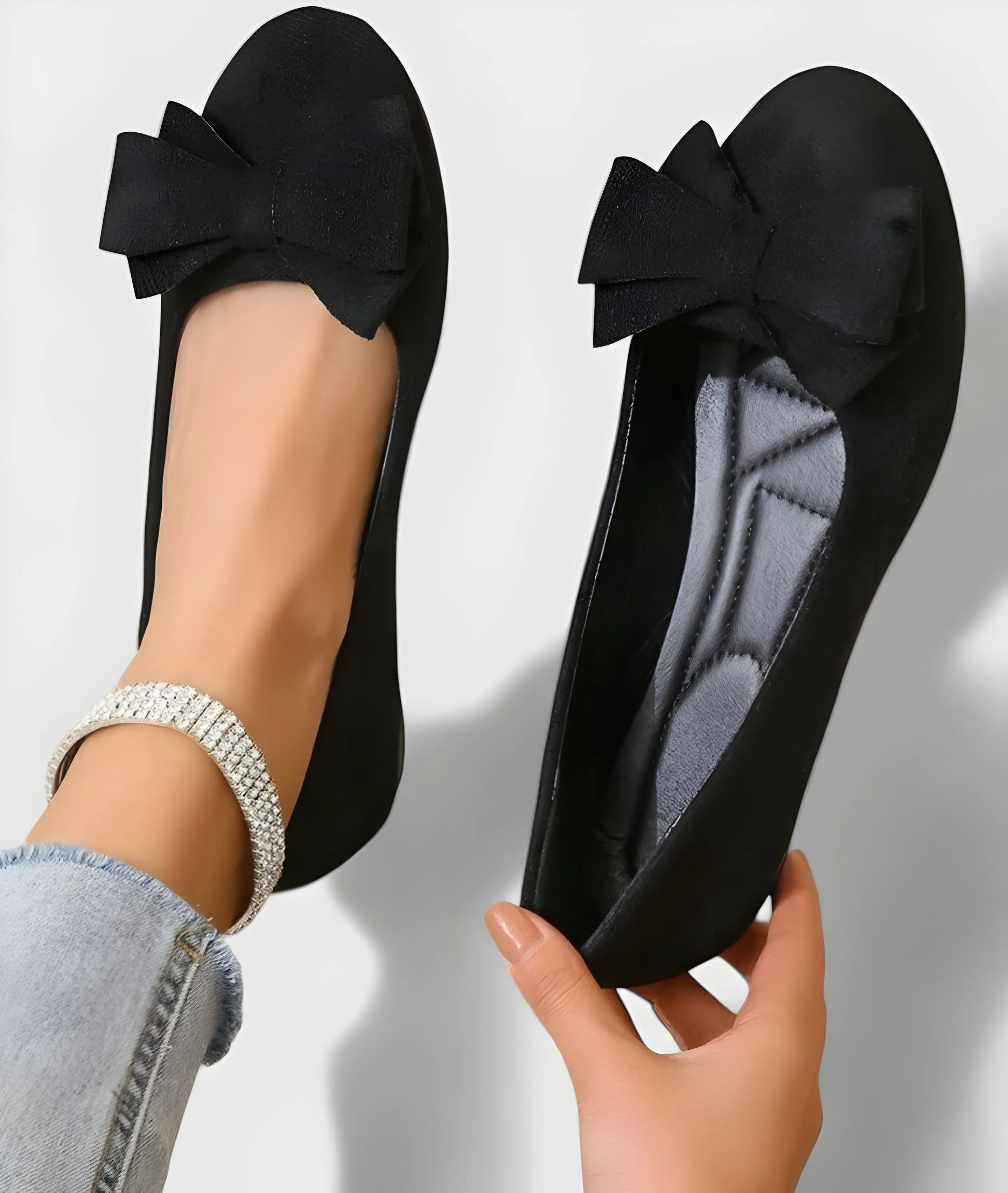 Women’s Slip-On Ballet Flats with Bow – Comfortable Casual Round Toe Shoes - Image 6