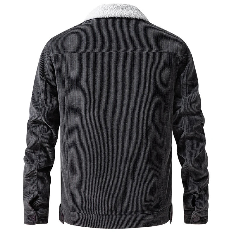 Corduroy Collared Jacket for Men – Cozy & Stylish Comfort - Image 5