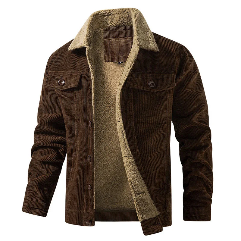 Corduroy Collared Jacket for Men – Cozy & Stylish Comfort - Image 6
