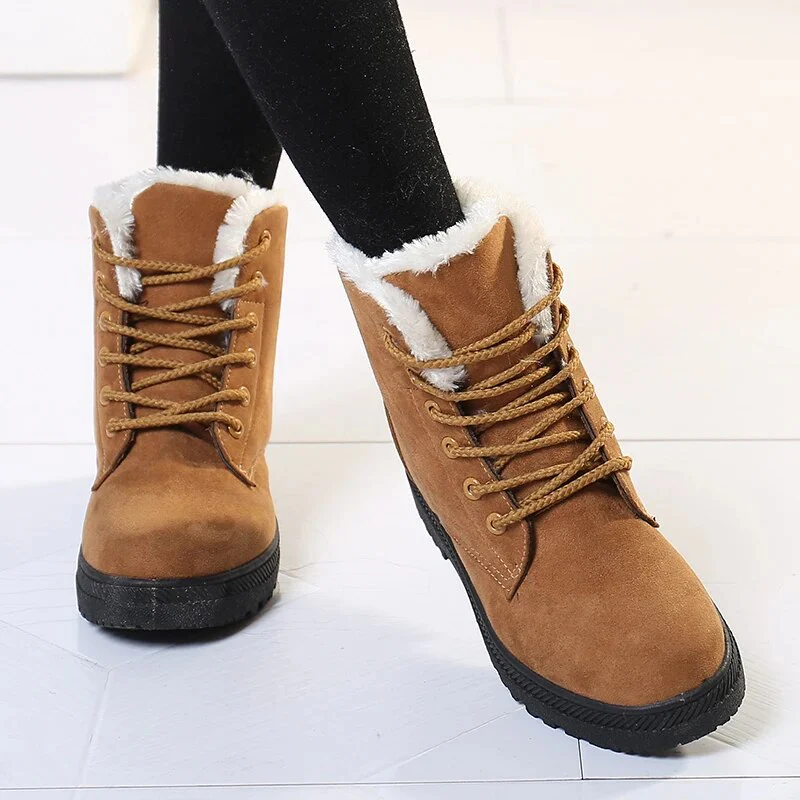 Cozy Short Ankle Boots for Women – Stylish & Warm for Winter