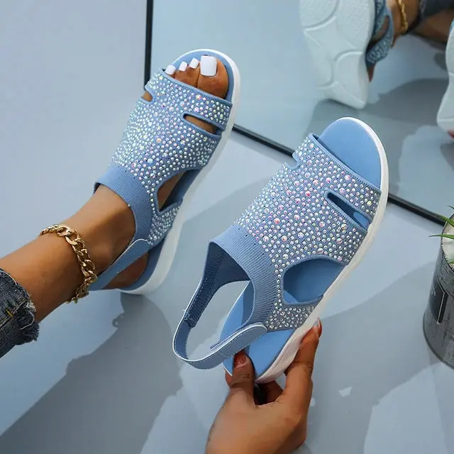 Crystal-Embellished Casual Slippers for Women – Stylish & Comfortable - Image 3
