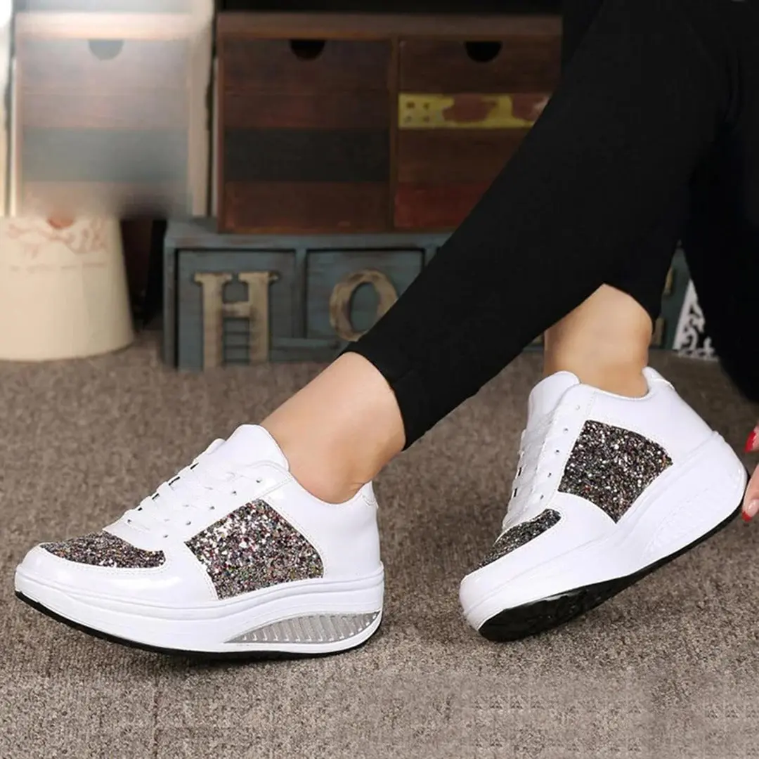 Cushioned Platform Sneakers for Women – Stylish Design & Comfortable Fit - Image 3