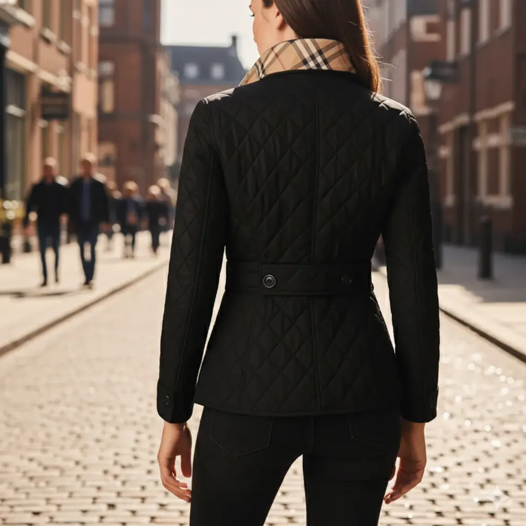 Diamond Quilted Jacket for Women – Stylish & Cozy Winter Layer - Image 3
