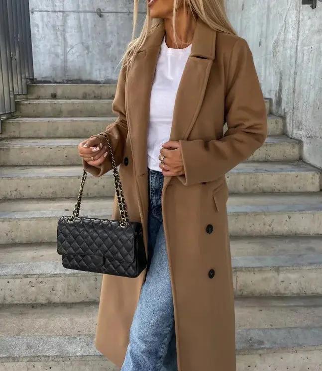 Double-Breasted Winter Coat for Women – Elegant & Structured - Image 5