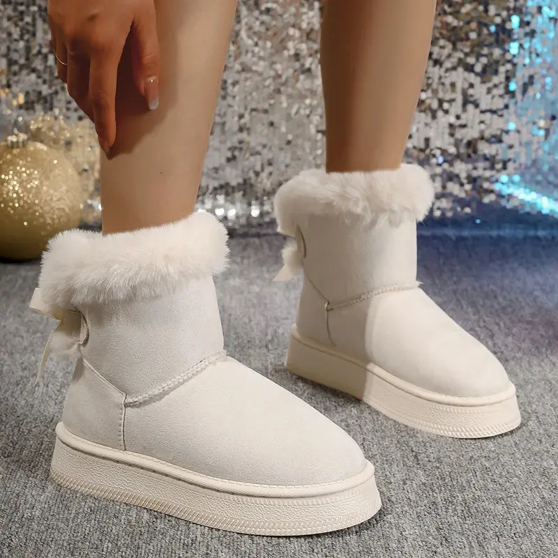 Elegant Bow Snow Boots for Women – Cozy & Stylish Winter Footwear - Image 5