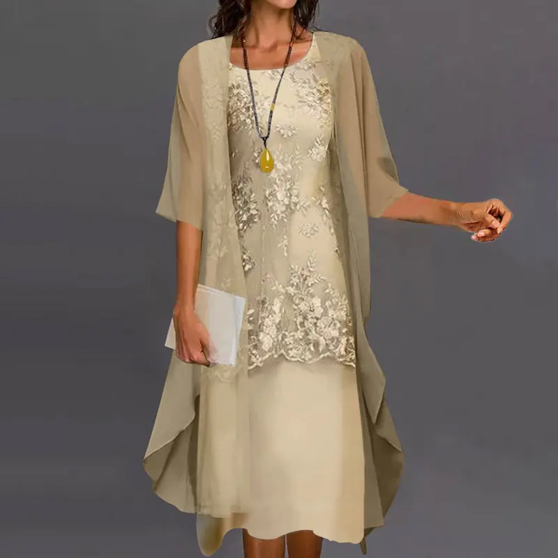 Elegant Chiffon Two-Piece Dress for Women – Sophisticated & Comfortable - Image 3