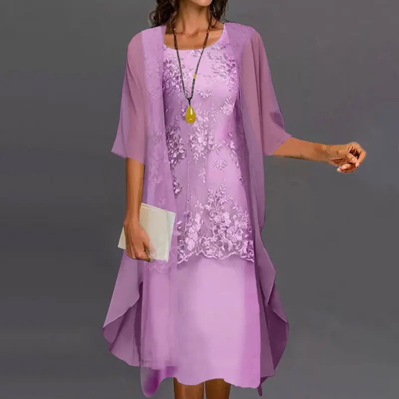 Elegant Chiffon Two-Piece Dress for Women – Sophisticated & Comfortable - Image 4