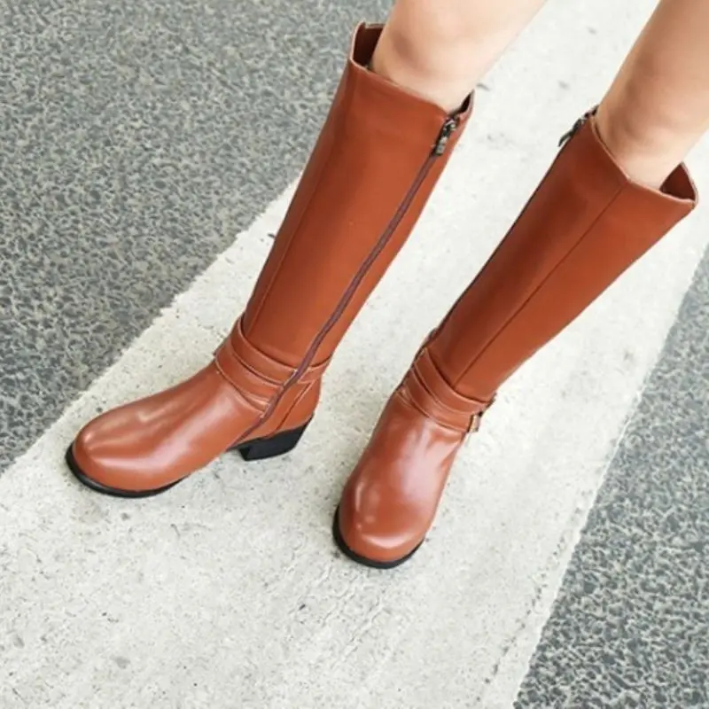 Elegant Knee High Boots for Women – Stylish & Comfortable in Black or Brown - Image 3