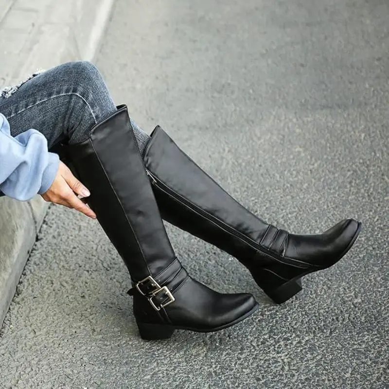 Elegant Knee High Boots for Women – Stylish & Comfortable in Black or Brown - Image 7