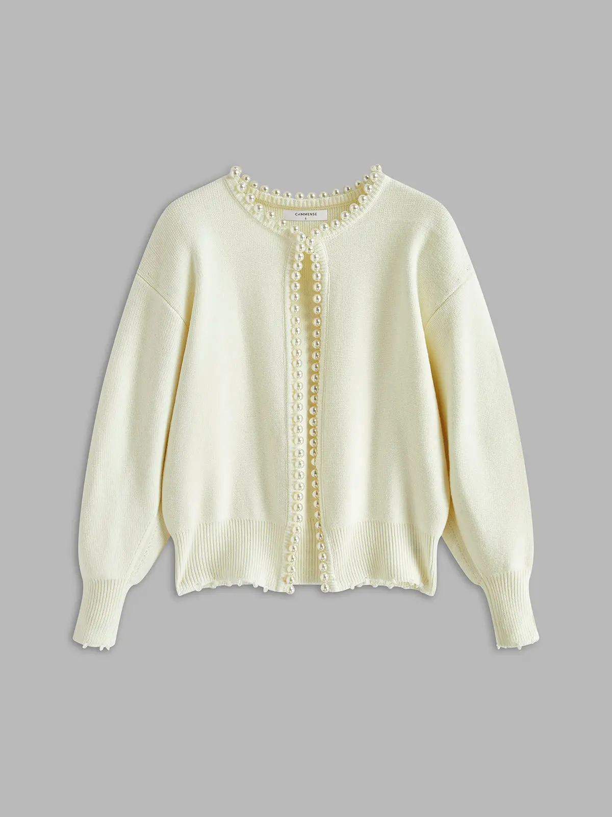 Elegant Pearl Trim Cardigan for Women – Stylish & Versatile Layering Piece - Image 5