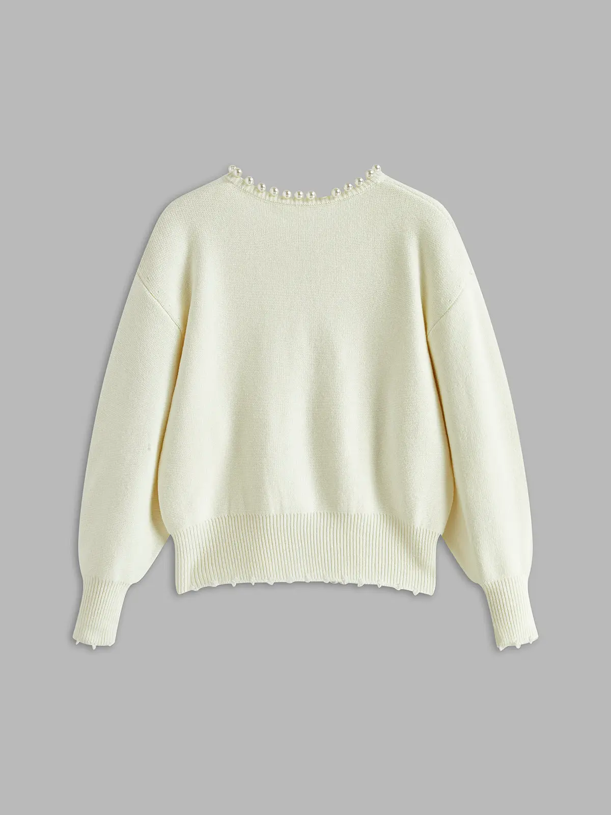 Elegant Pearl Trim Cardigan for Women – Stylish & Versatile Layering Piece - Image 6