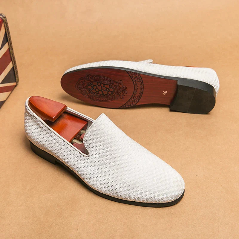 Embossed Geometric Slip-On Loafers for Men – Stylish & Ornate Design - Image 6