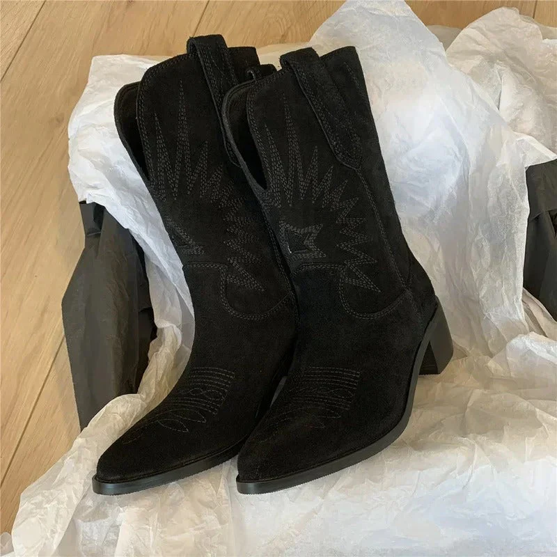 Embroidered Western Boots for Women – Stylish & Comfortable - Image 2