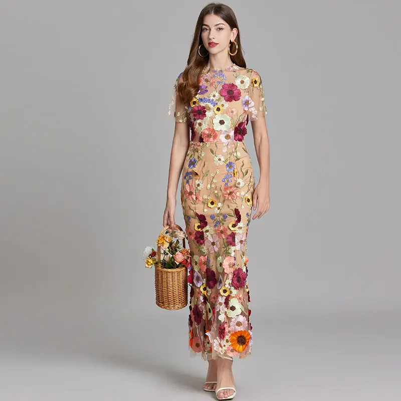 Embroidered White Maxi Dress for Women – Elegant & Flowing Design - Image 6