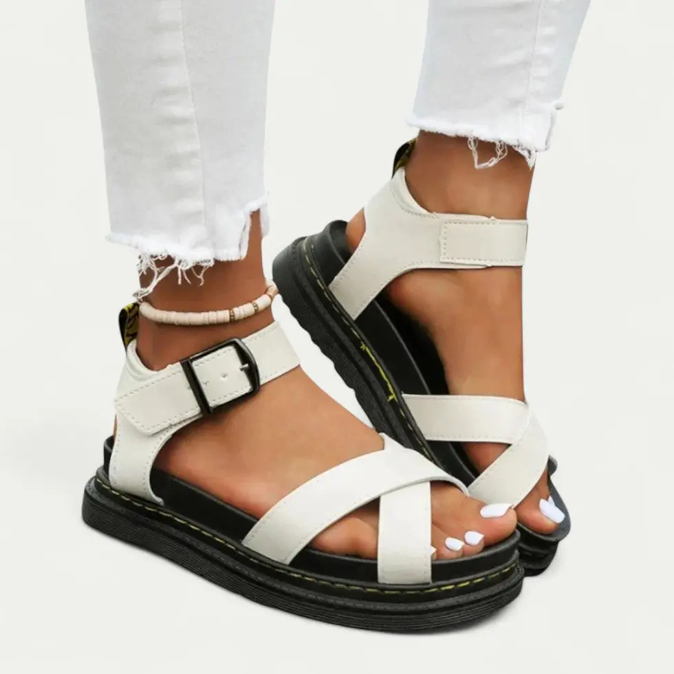 Ergonomic Buckle Strap Sandals for Women – Stylish & Comfortable - Image 2