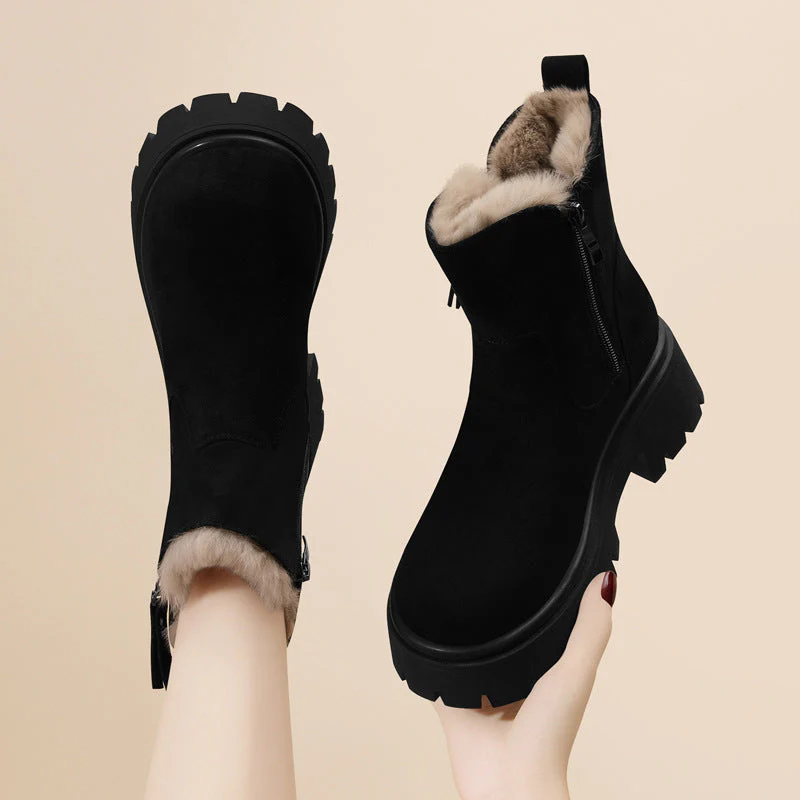 Faux Fur Lined Ankle Boots for Women – Cozy & Stylish - Image 2