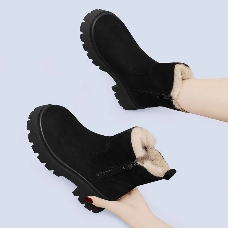 Faux Fur Lined Ankle Boots for Women – Cozy & Stylish - Image 3