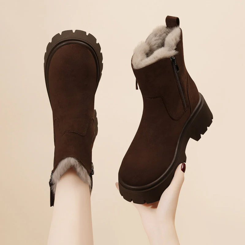 Faux Fur Lined Ankle Boots for Women – Cozy & Stylish - Image 4