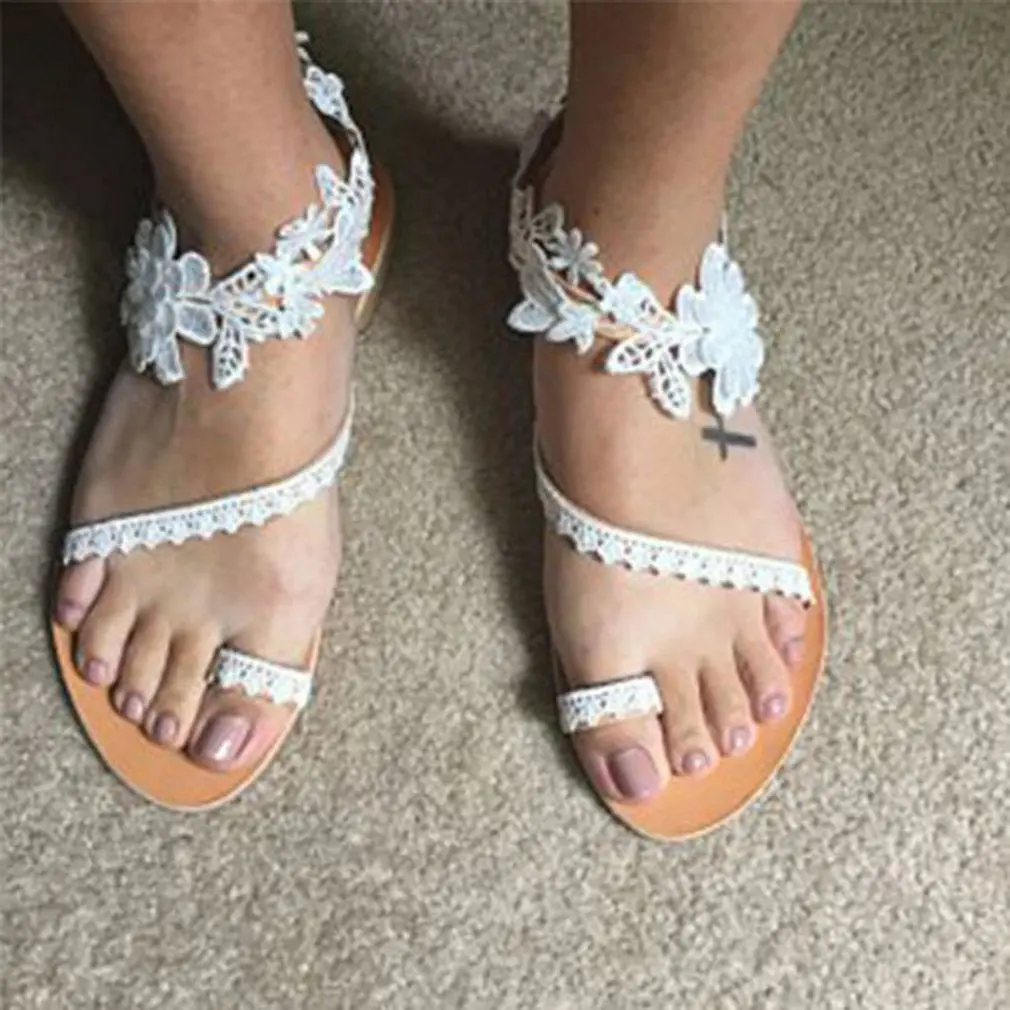 Floral Lace Slippers for Women – Elegant Comfort in Plus Sizes - Image 2