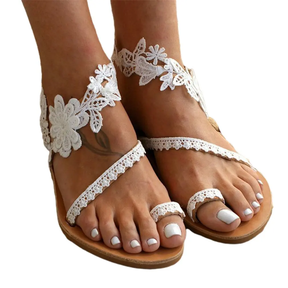 Floral Lace Slippers for Women – Elegant Comfort in Plus Sizes - Image 4