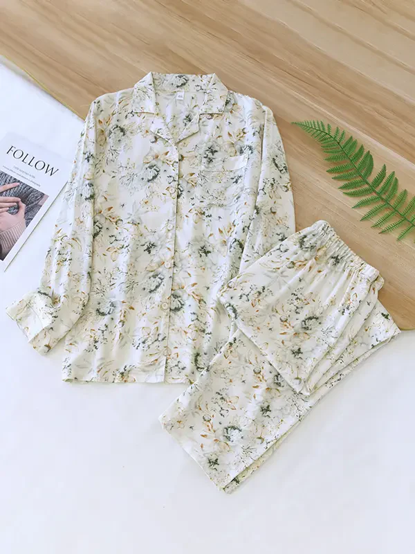 Floral Pyjama Set for Women – Elegant & Comfortable Loungewear - Image 2
