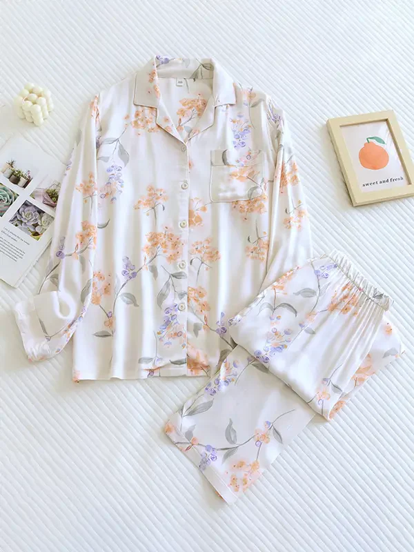 Floral Pyjama Set for Women – Elegant & Comfortable Loungewear - Image 5