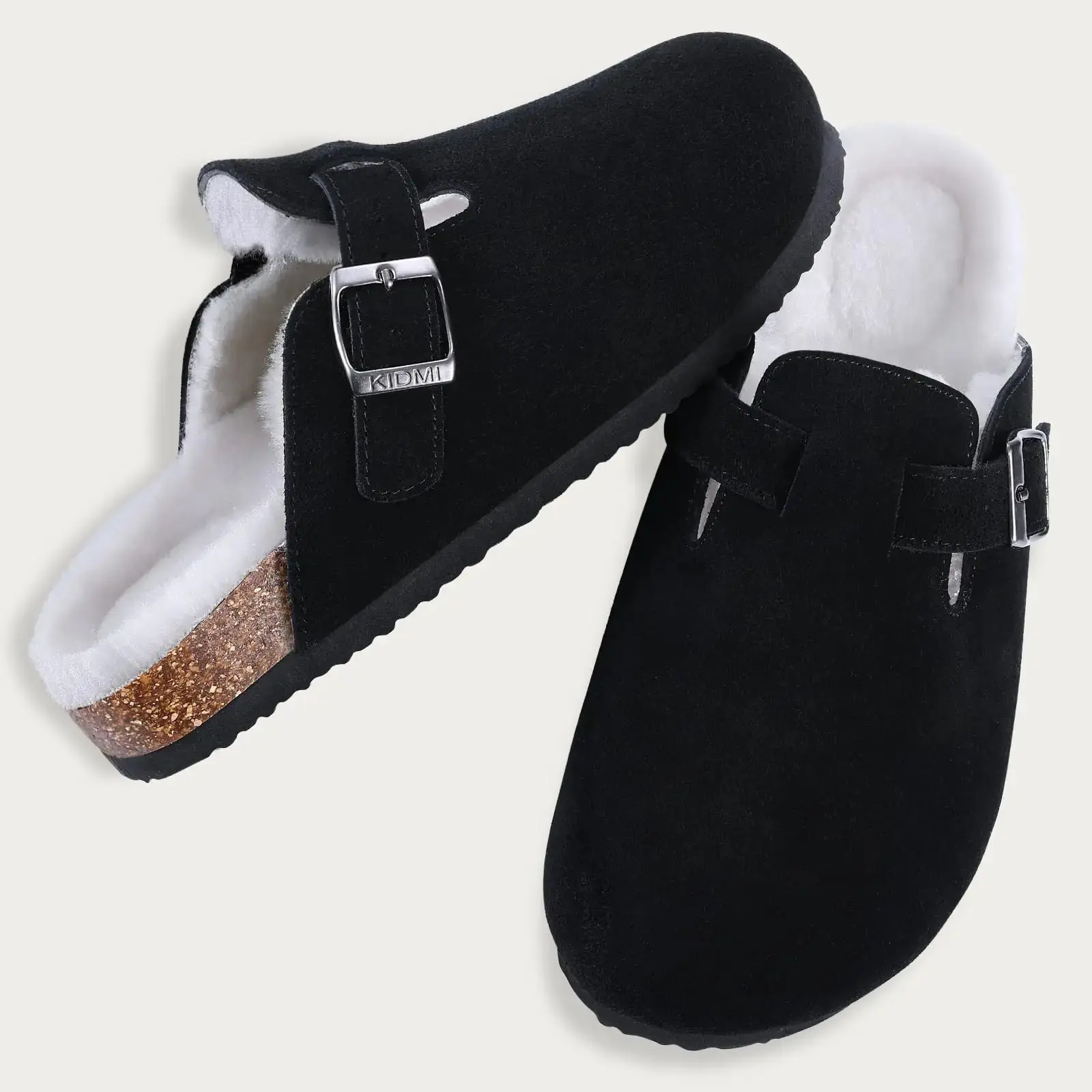 Fur-Lined Suede Clogs for Women – Cozy & Adjustable Comfort - Image 11