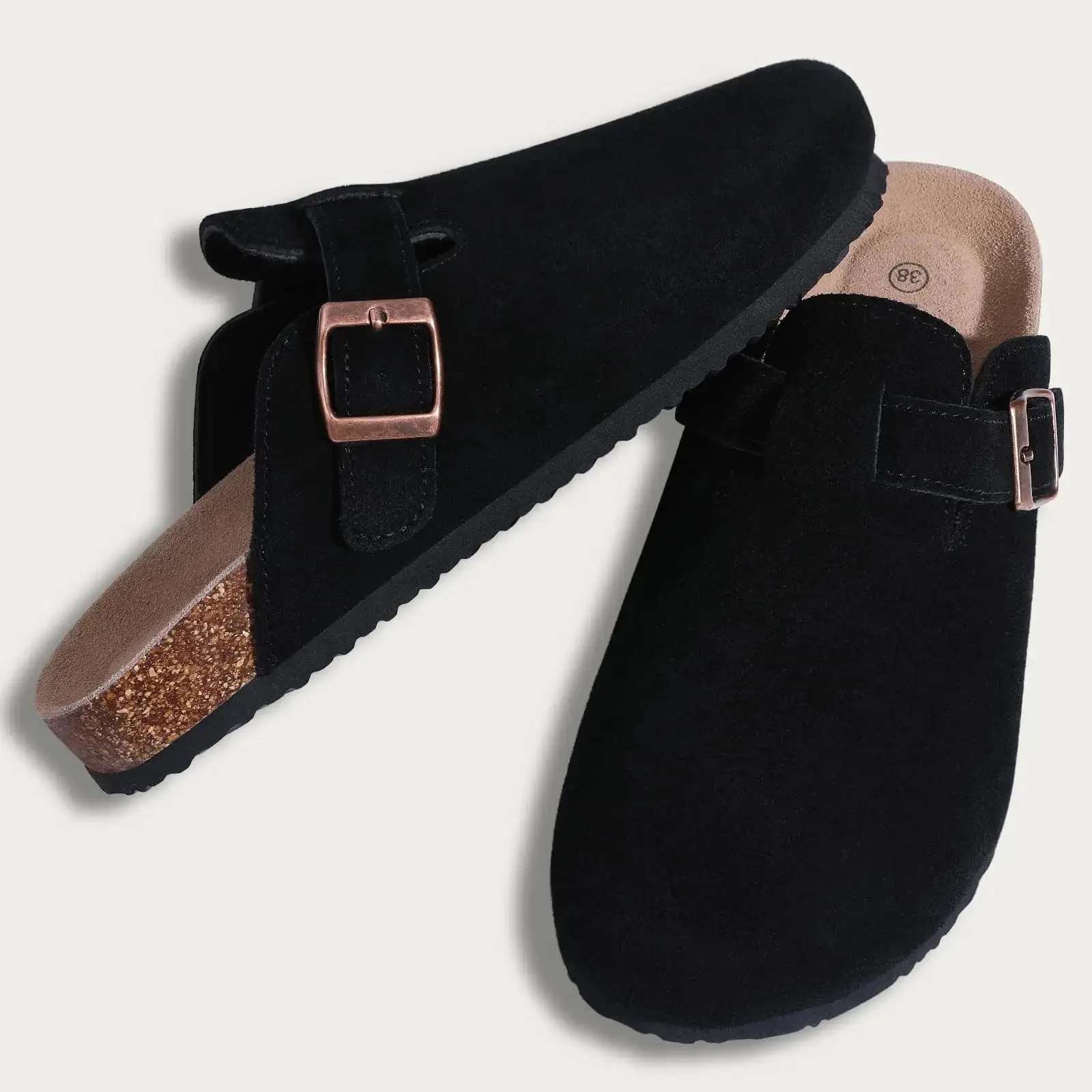Fur-Lined Suede Clogs for Women – Cozy & Adjustable Comfort - Image 14
